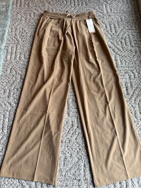 Calia Wide Leg Drawstring Pants - Tan